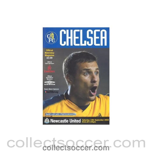 2002 - Chelsea v Newcastle United official programme 14/09/2002 Premier League