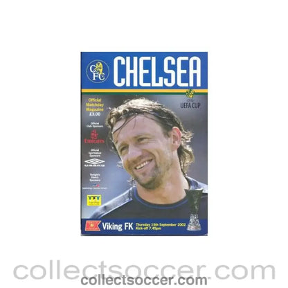 2002 - Chelsea v Viking programme 19/09/2002 UEFA Cup