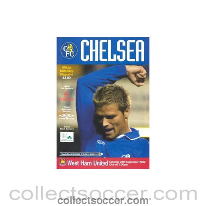 2002 - Chelsea v West Ham United official programme 28/09/2002