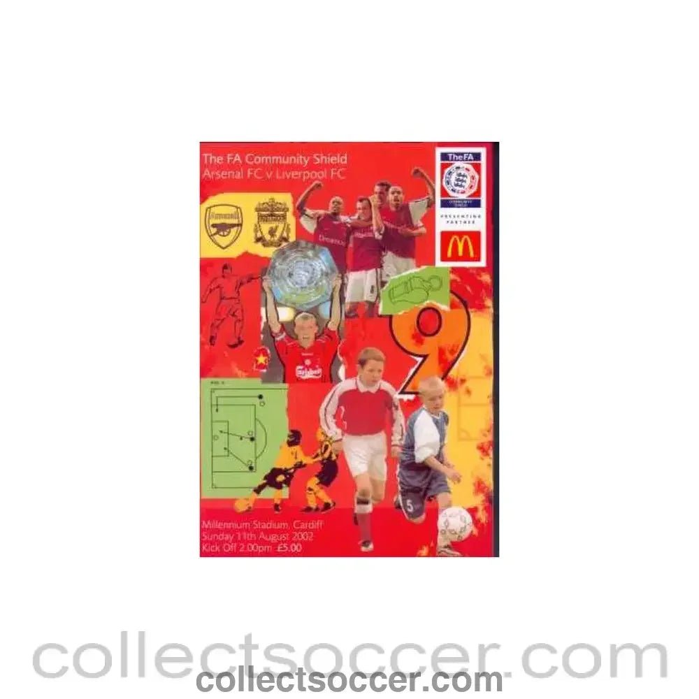 2002 Community Shield Official Programme Arsenal V Liverpool - Collect Soccer