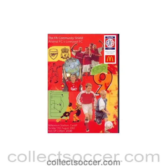 2002 Community Shield Official Programme Arsenal V Liverpool
