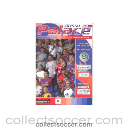2002 - Crystal Palace v Portsmouth official programme 17/08/2002 - Collect Soccer