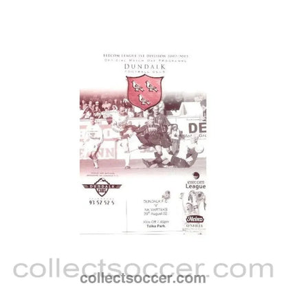 2002 - Dundalk v Varteks official programme 29/08/2002 League - Collect Soccer
