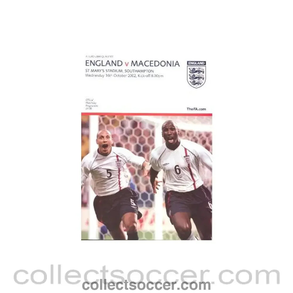 2002 England v Macedonia at St. Mary’s 16/10/2002
