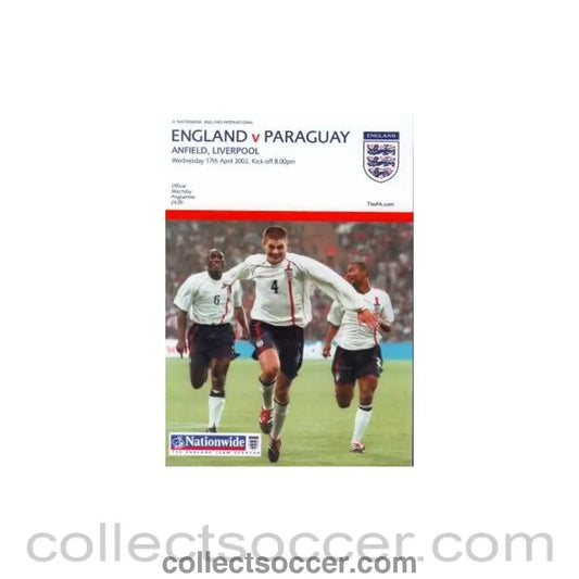 2002 England V Paraguay at Anfield 17/04/2002 - Collect Soccer