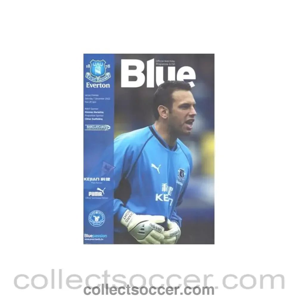 2002 - Everton v Chelsea official programme 07/12/2002 Premier League - Collect Soccer