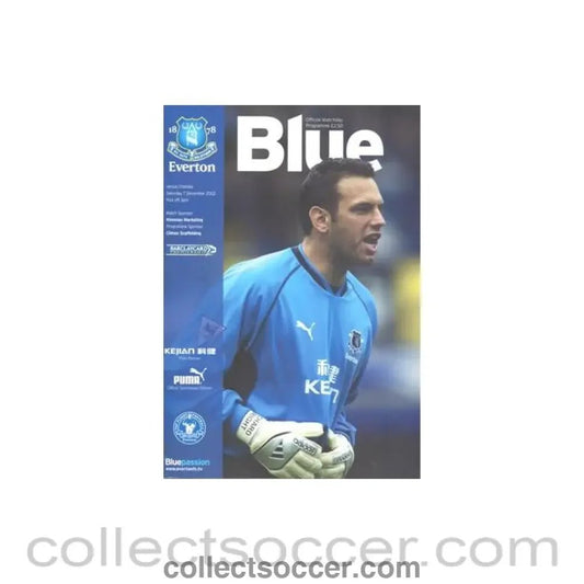 2002 - Everton v Chelsea official programme 07/12/2002 Premier League - Collect Soccer