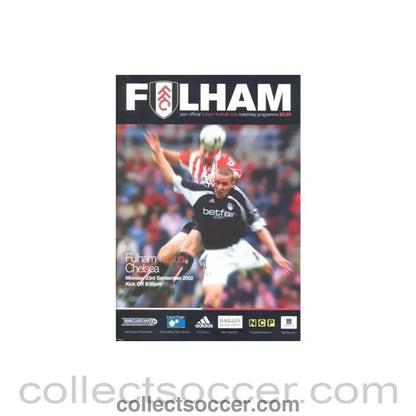 2002 - Fulham v Chelsea official programme 23/09/2002 Premier League - Collect Soccer