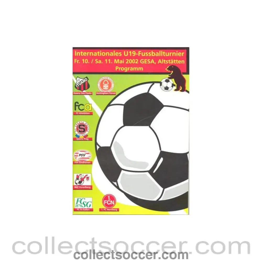 2002 - GESA Altstatten U19 Youth Tournament May 2002 official programme - Collect Soccer
