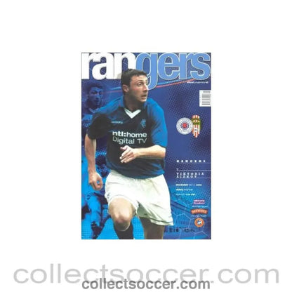 2002 - Glasgow Rangers v Viktoria Zuzkov official programme 03/10/2002 UEFA Cup - Collect Soccer