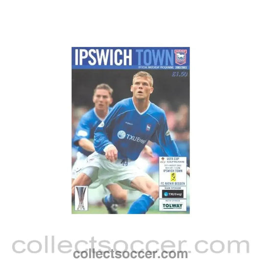 2002 - Ipswich Town v Avenir Beggen official programme 29/08/2002 UEFA Cup - Collect Soccer