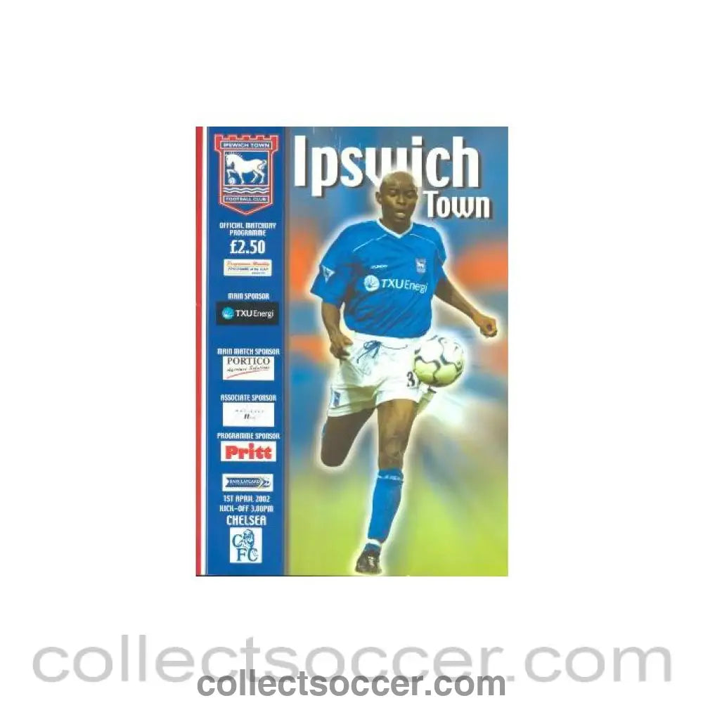 2002 - Ipswich Town vChelsea official programme 01/04/2002