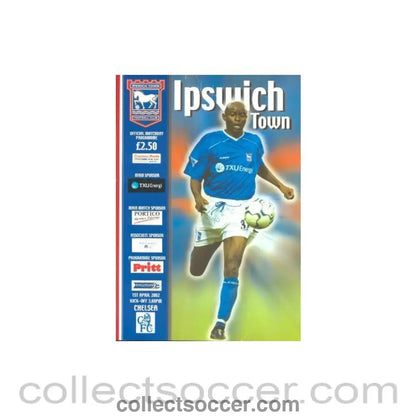 2002 - Ipswich Town vChelsea official programme 01/04/2002