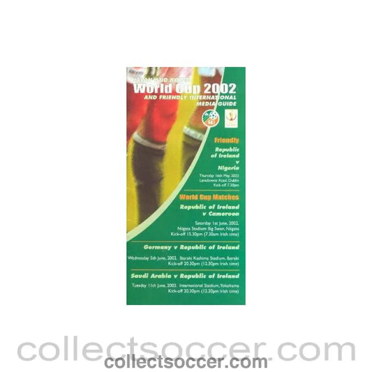 2002 - Ireland v Nigeria official programme 16/05/2002 - Collect Soccer