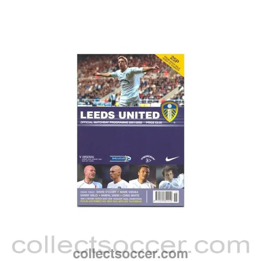 2002 - Leeds United v Arsenal official programme 20/01/2002 - Collect Soccer