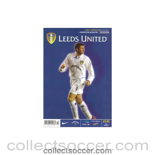 2002 - Leeds United v Charlton Athletic official programme 01/12/2002 Premier League - Collect Soccer