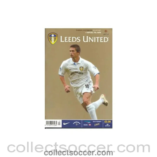 2002 - Leeds United v Hapoel Tel Aviv official programme 31/10/2002 UEFA Cup - Collect Soccer
