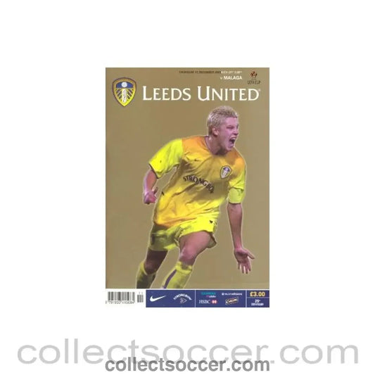 2002 - Leeds United v Malaga official programme 12/12/2002 UEFA Cup - Collect Soccer