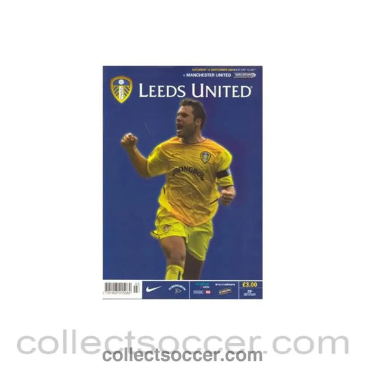 2002 - Leeds United v Manchester United official programme 14/09/2002 Premier League - Collect Soccer