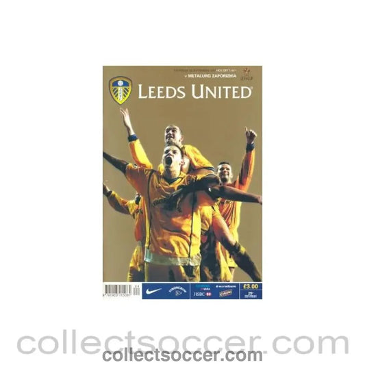 2002 - Leeds United v Metalurg Zaporizhia official programme 19/09/2002 UEFA Cup - Collect Soccer