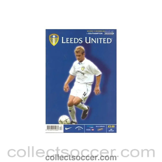 2002 - Leeds United v Southampton official programme 21/12/2002 Premier League - Collect Soccer