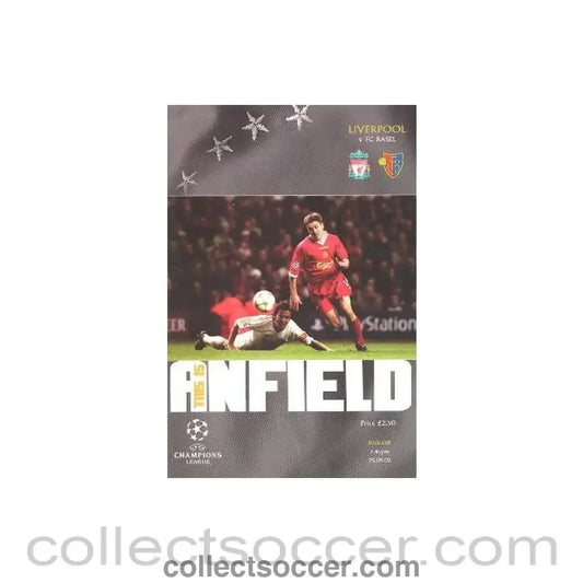 2002 - Liverpool v Basel official programme 25/09/2002 Champions League - Collect Soccer
