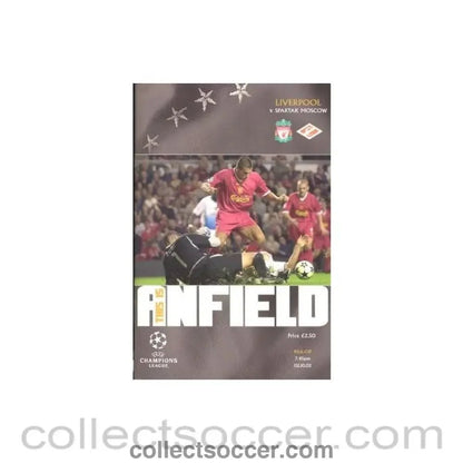 2002 - Liverpool v Spartak Moscow official programme 02/10/2002 Champions League - Collect Soccer