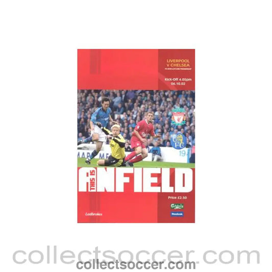 2002 - Liverpool vChelsea official programme 06/10/2002