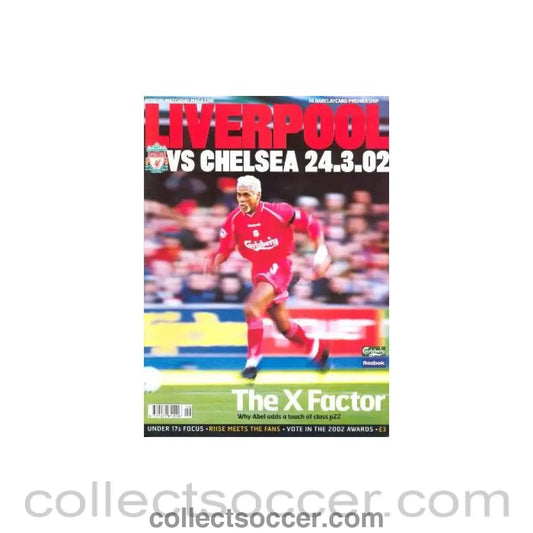 2002 - Liverpool vChelsea official programme 24/03/2002