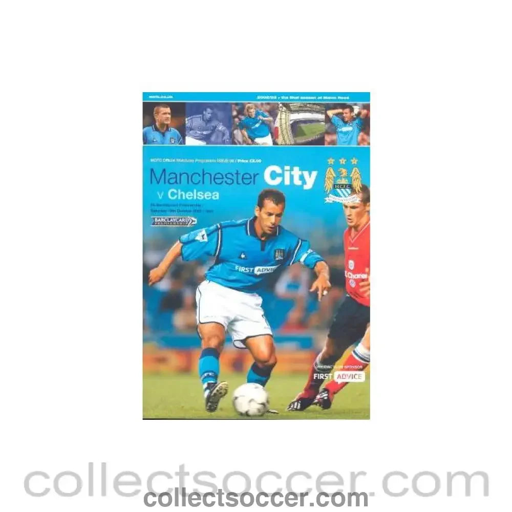 2002 - Manchester City vChelsea official programme 19/10/2002 Barclays Premiership