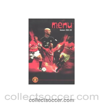 2002 - Manchester United v Charlton Athletic menu 11/05/2002 - Collect Soccer