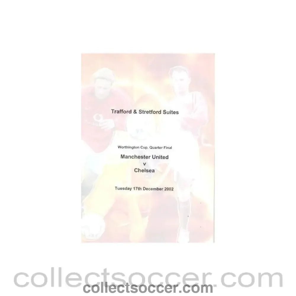 2002 - Manchester United v Chelsea menu 17/12/2002 - Collect Soccer