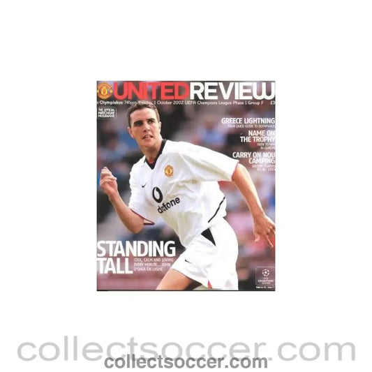 2002 - Manchester United v Olympiakos official programme 01/10/2002 Champions League - Collect Soccer