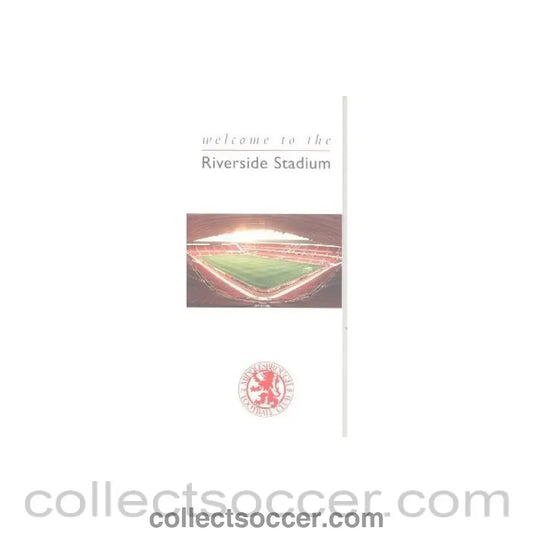 2002 - Middlesbrough v Chelsea menu 14/12/2002 F.A. Premier League
