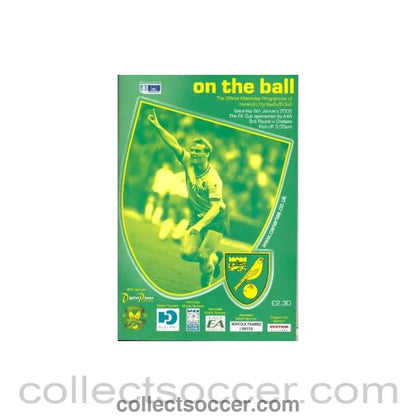 2002 - Norwich City vChelsea official programme 05/01/2002 F.A. Cup - Collect Soccer