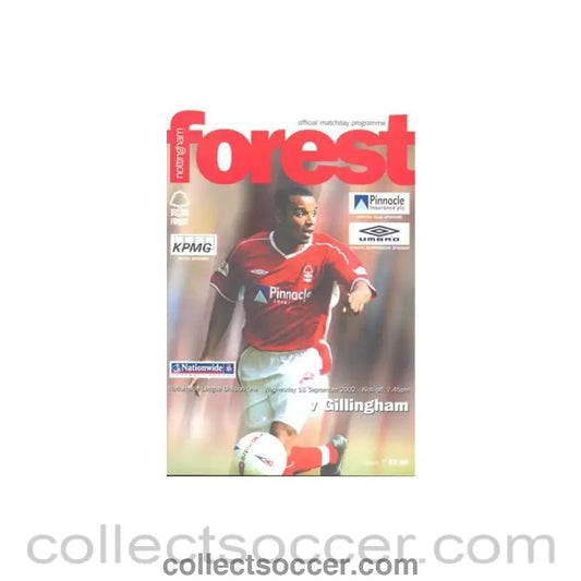 2002 - Nottingham Forest v Gillingham official programme 18/09/2002 Football League - Collect Soccer