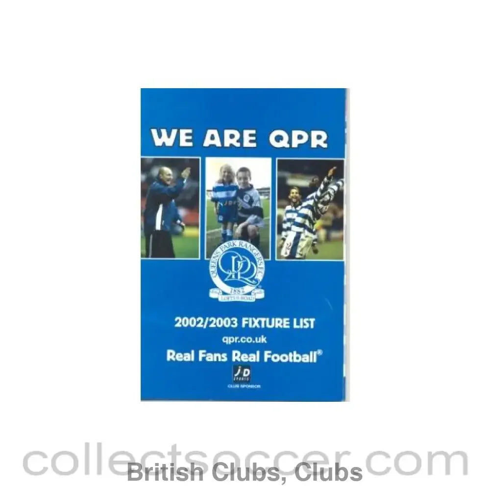 2002 - Queen’s Park Rangers fixtures 2002-2003