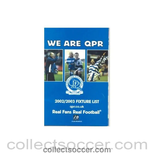 2002 - Queen's Park Rangers fixtures 2002-2003 - Collect Soccer