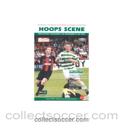 2002 - Shamrock Rovers v Djurgardens Sweden official programme 15/08/2002 UEFA Cup - Collect Soccer
