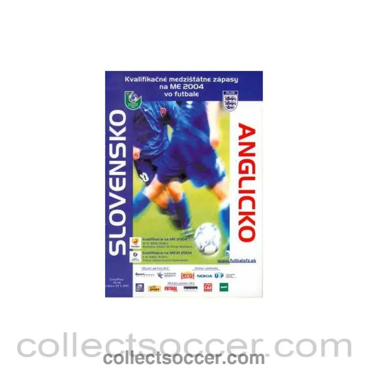 2002 Slovakia v England programme 12/10/2002 - Collect Soccer