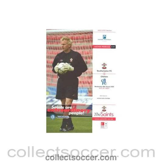 2002 - Southampton v Chelsea official programme 28/08/2002 Premier League - Collect Soccer