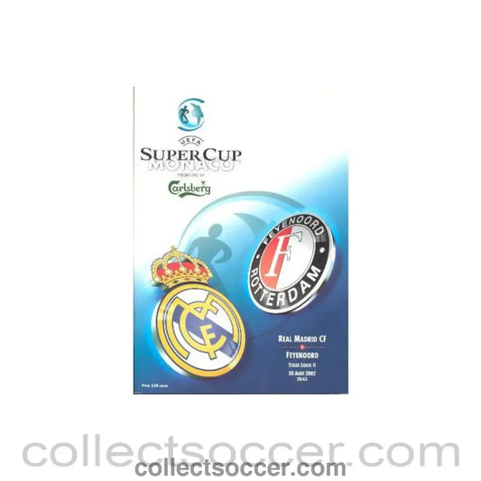 2002 Super Cup Final Official Programme Real Madrid v Feyenoord