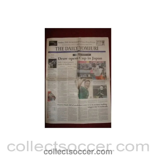 2002 - The Daily Yomiuri newspaper covering The 2002 World Cup of 02/06/2002