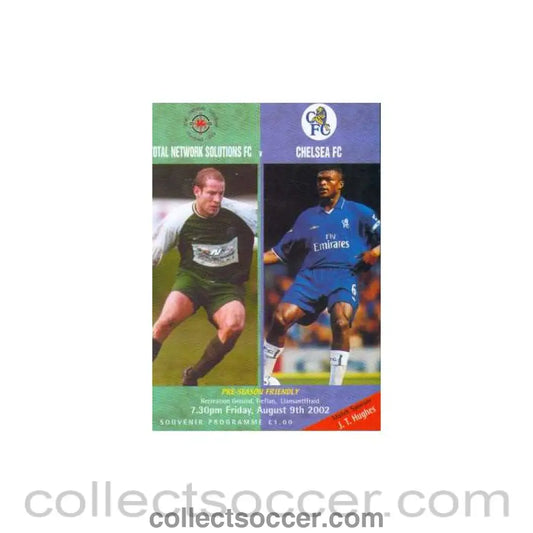 2002 - Total Network Solutions vChelsea Programme 09/08/2002 friendly match - Collect Soccer