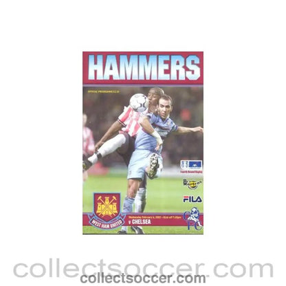 2002 - West Ham United vChelsea official programme 06/02/2002 - Collect Soccer
