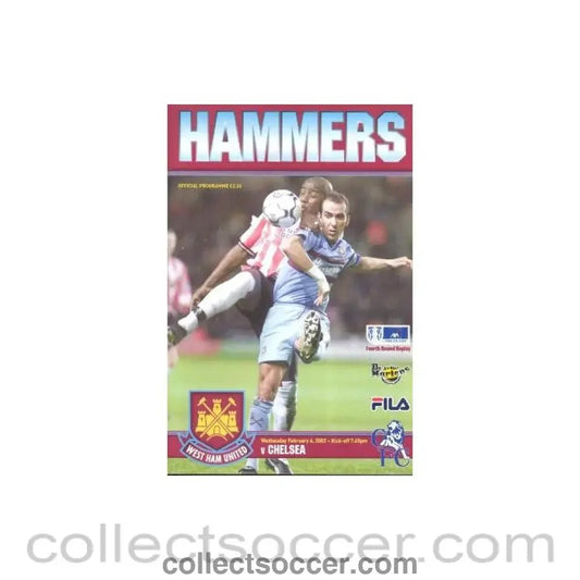 2002 - West Ham United vChelsea official programme 06/02/2002 - Collect Soccer