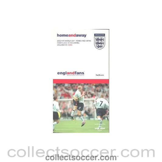 2002 World Cup England Fans' Guide to Following England at Home - Collect Soccer