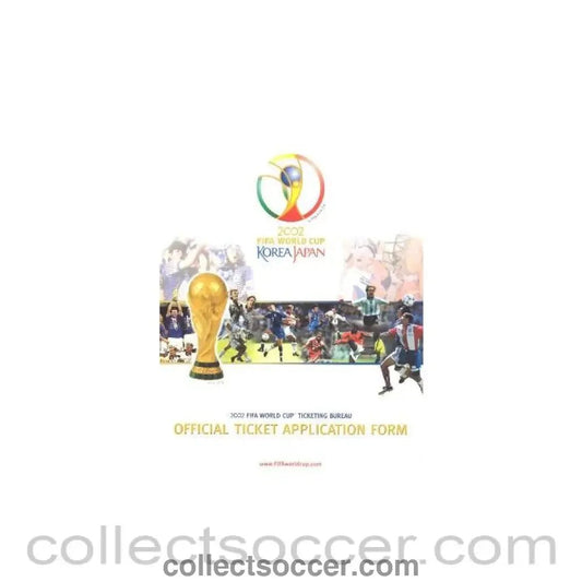 2002 World Cup Korea Japan Official Ticket Application Form - Collect Soccer