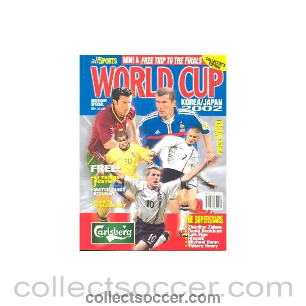 2002 World Cup magazine Collector's Edition with a Wallchart of the games poster and a poster with team photos of most teams - Collect Soccer