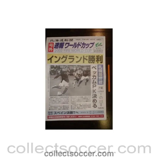 2002 World Cup Poster featuring David Beckham, printed on both sides - Collect Soccer